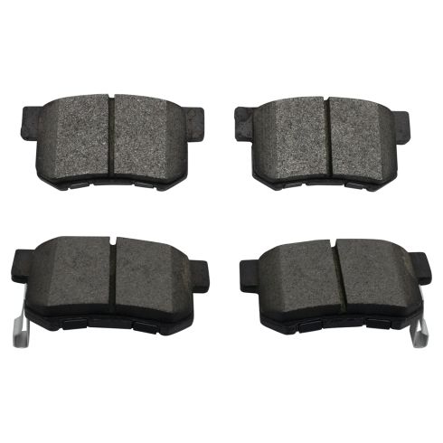 Honda Civic Prelude Acura ILX Rear Semi-Metallic Premium G-Coated Brake Pad & Rotor Kit TRQ BKA24134