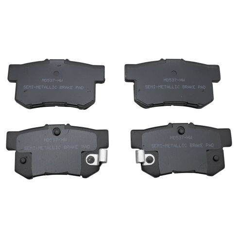 Honda Civic Prelude Acura ILX Rear Semi-Metallic Premium G-Coated Brake Pad & Rotor Kit TRQ BKA24134