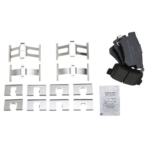 Honda Civic Prelude Acura ILX Rear Semi-Metallic Premium G-Coated Brake Pad & Rotor Kit TRQ BKA24134