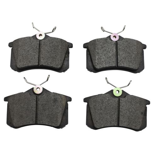 VW Audi Rear Semi-Metallic Premium G-Coated Brake Pad & Rotor Kit TRQ BKA24124