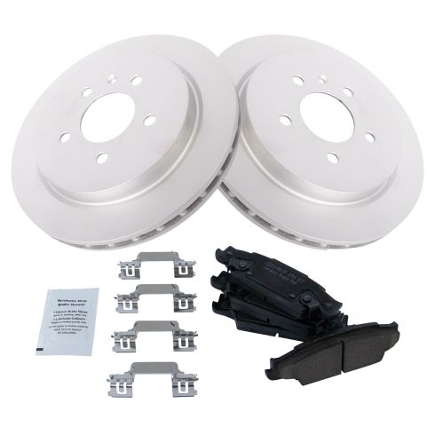 Cadillac CTS Rear Ceramic Premium G-Coated Brake Pad & Rotor Kit TRQ BKA24145