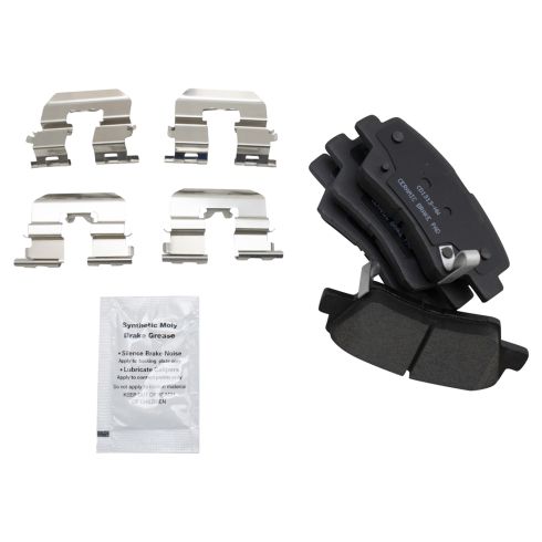 2009-10 Hyundai Sonata L4 2.4L Rear Ceramic Premium G-Coated Brake Pad & Rotor Kit TRQ BKA24149