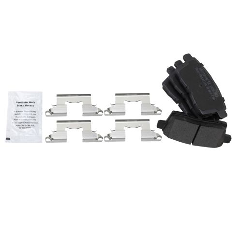2007-12 Mazda CX-7 Rear Semi-Metallic Premium G-Coated Brake Pad & Rotor Kit TRQ BKA24165