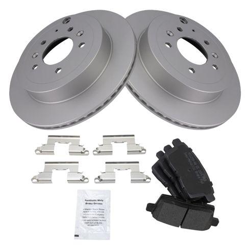 2007-12 Mazda CX-7 Rear Semi-Metallic Premium G-Coated Brake Pad & Rotor Kit TRQ BKA24165