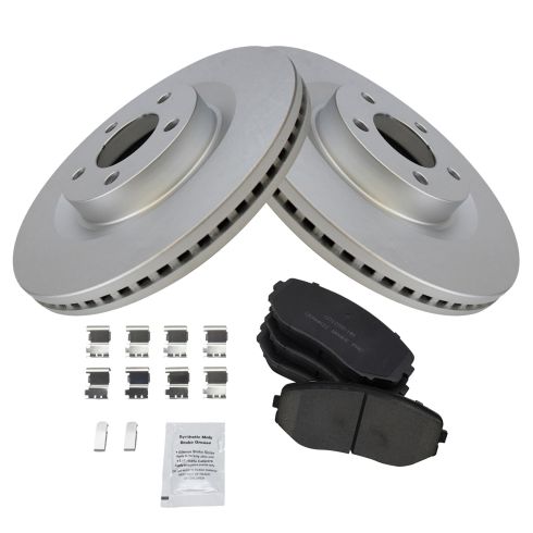Ford Edge Lincoln MKX Front Ceramic Premium G-Coated Brake Pad & Rotor Kit TRQ BKA24194