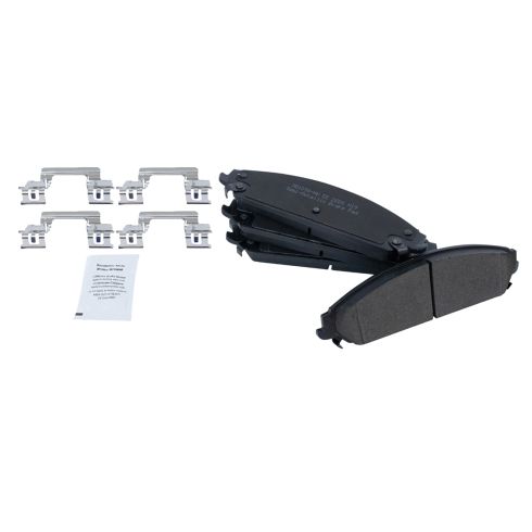 Dodge Chrysler Front Semi-Metallic Premium G-Coated Brake Pad & Rotor Kit TRQ BKA24231