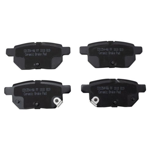 Toyota Pontiac Scion Rear Ceramic Premium G-Coated Brake Pad & Rotor Kit TRQ BKA24313