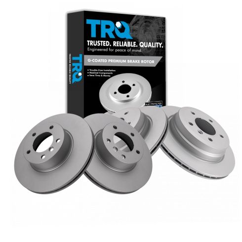 BMW 328i 328i xDrive 328xi X1 Front & Rear 4 Piece Premium G-Coated Brake Rotor Set TRQ BRA24862