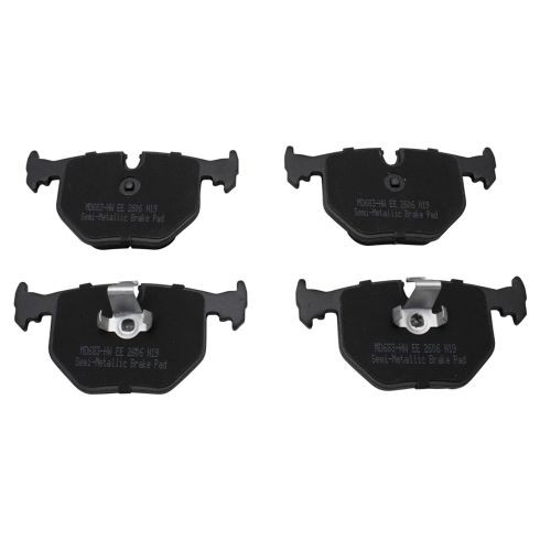 2004-10 BMW X3 Rear Semi-Metallic Premium G-Coated Brake Pad & Rotor Kit TRQ BKA24398