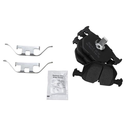 2004-10 BMW X3 Rear Semi-Metallic Premium G-Coated Brake Pad & Rotor Kit TRQ BKA24398