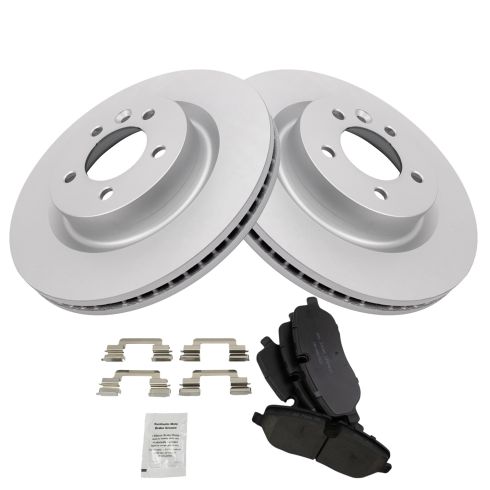Land Rover LR3 Range Rover Sport Front Ceramic Premium G-Coated Brake Pad & Rotor Kit TRQ BKA24457