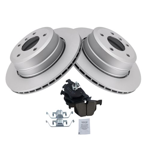 BMW Rear Ceramic Premium G-Coated Brake Pad & Rotor Kit TRQ BKA24469