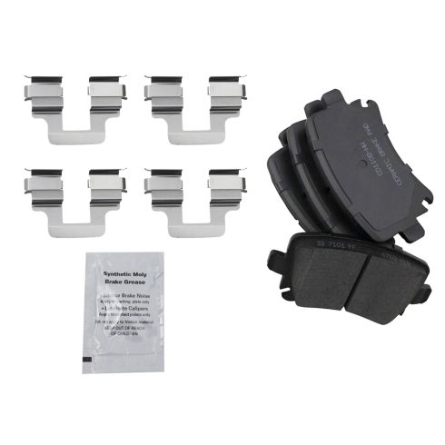 VW Jetta Rabbit Audi A3 A3 Quattro Rear Ceramic Premium G-Coated Brake Pad & Rotor Kit TRQ BKA24471