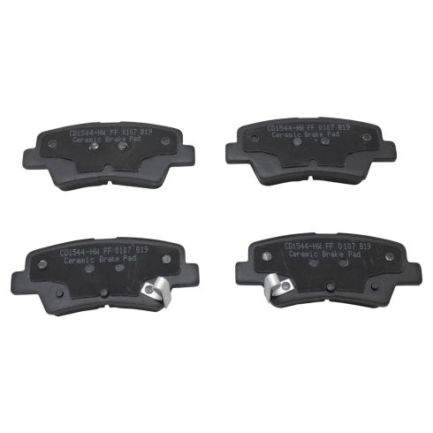 Hyundai Kia Rear Ceramic Premium G-Coated Brake Pad & Rotor Kit TRQ BKA24485