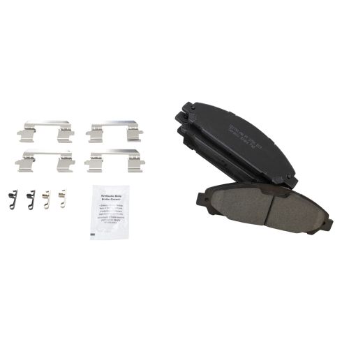 2015-17 Ford Mustang Front Ceramic Premium G-Coated Brake Pad & Rotor Kit TRQ BKA24600