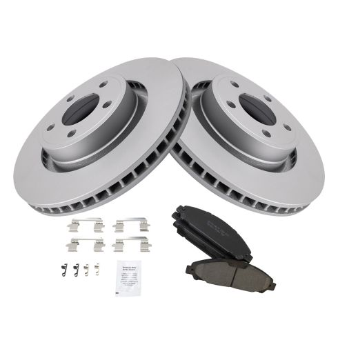 2015-17 Ford Mustang Front Ceramic Premium G-Coated Brake Pad & Rotor Kit TRQ BKA24600