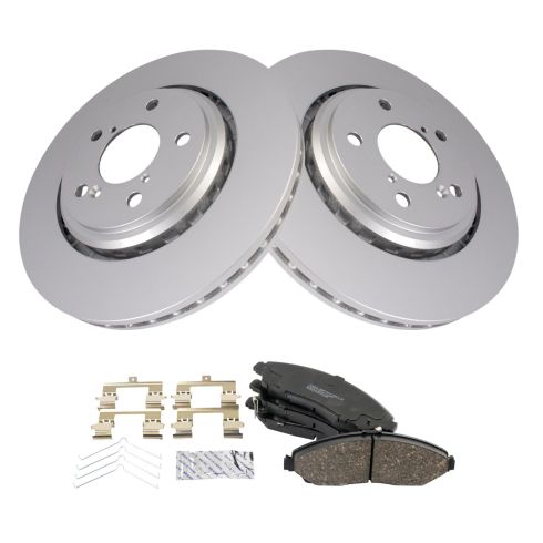 Honda Pilot Ridgeline Acura MDX Front Ceramic Premium G-Coated Brake Pad & Rotor Kit TRQ BKA24613