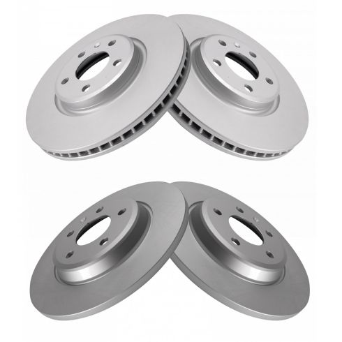 Audi Front & Rear 4 Piece Premium G-Coated Brake Rotor Set TRQ BRA24806