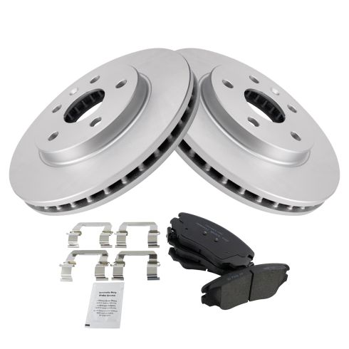 Chevrolet Buick Front Ceramic Premium G-Coated Brake Pad & Rotor Kit TRQ BKA24618