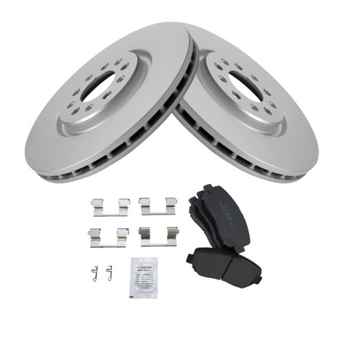 Jeep Cherokee Chrysler 200 Front Ceramic Premium G-Coated Brake Pad & Rotor Kit TRQ BKA24638