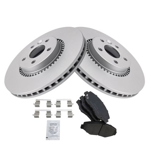 2012-16 Honda CR-V Front Wheel Drive Front Ceramic Premium G-Coated Brake Pad & Rotor Kit TRQ BKA24749