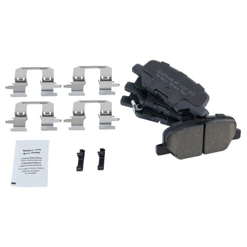 2014-15 Mazda 6 Rear Ceramic Premium G-Coated Brake Pad & Rotor Kit TRQ BKA24770