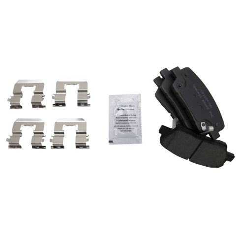 Hyundai Genesis Coupe Rear Ceramic Premium G-Coated Brake Pad & Rotor Kit TRQ BKA24709