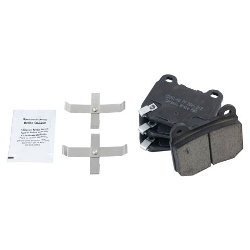Subaru Impreza WRX STI Rear Ceramic Premium G-Coated Brake Pad & Rotor Kit TRQ BKA24712