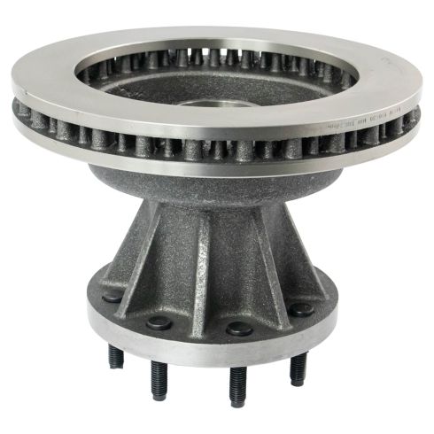 2000-02 Ford F350 Super Duty Truck Rear Wheel Drive with Twin I-Beam Front Suspension Front with Dual Rear Wheels (DRW) Ceramic Brake Pad & Rotor Kit with Calipers TRQ BKA25142 - Image 3