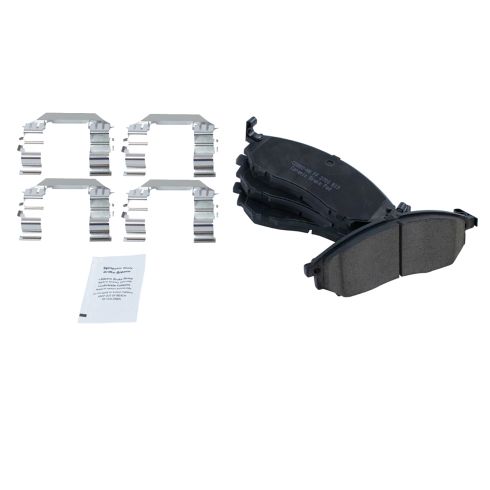 Nissan Infiniti Front Ceramic Brake Pad & Rotor Kit with Calipers TRQ BKA25201