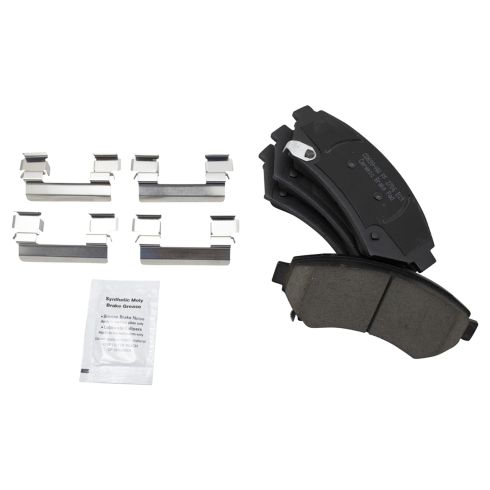 Pontiac Bonneville Front Ceramic Brake Pad & Rotor Kit with Calipers TRQ BKA25279
