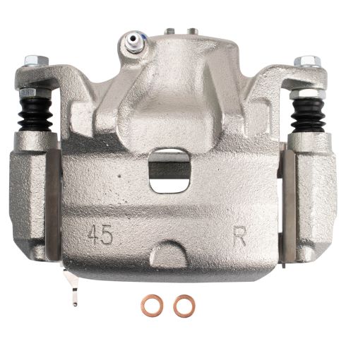 2011-12 Nissan Sentra SE-R Front Semi-Metallic Brake Pad & Rotor Kit with Calipers TRQ BKA25401 - Image 5