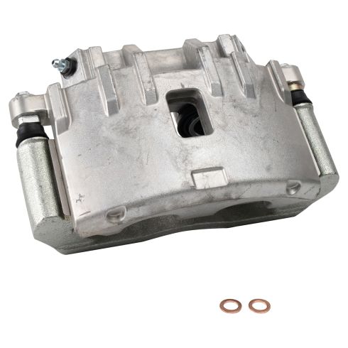 2004-09 Cadillac SRX with 17 Inch Wheels Front Semi-Metallic Brake Pad & Rotor Kit with Calipers TRQ BKA25474 - Image 6