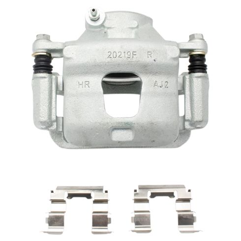 1999 Nissan Maxima From 4/01/99 Production Date Front Semi-Metallic Brake Pad & Rotor Kit with Calipers TRQ BKA25479 - Image 4