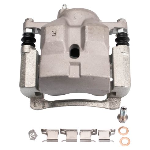 Toyota Prius Prius Prime Front Ceramic Premium G-Coated Brake Pad & Rotor Kit with Calipers TRQ BKA27516