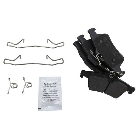 Mazda 3 Rear Semi-Metallic Brake Pad & Rotor Kit with Calipers TRQ BKA26701