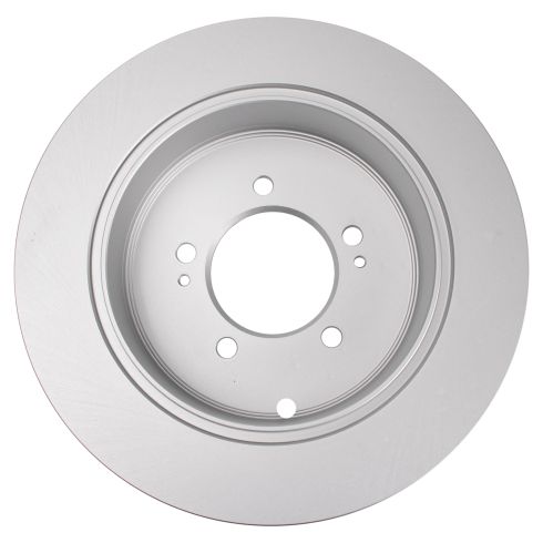 Mitsubishi Lancer Outlander Rear Semi-Metallic Premium G-Coated Brake Pad & Rotor Kit with Calipers TRQ BKA26751