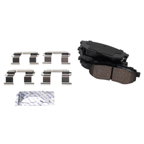 2014 Subaru Forester Rear Ceramic Brake Pad & Rotor Kit with Parking Shoes TRQ BKA28059