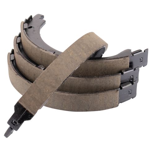 Chevrolet GMC Buick Saturn Rear Ceramic Brake Pad & Rotor Kit with Parking Shoes TRQ BKA28077