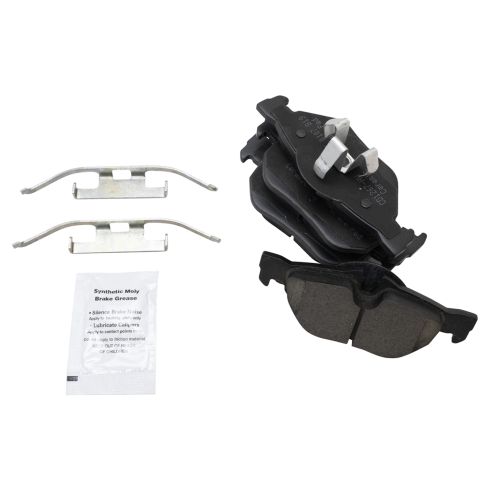 BMW 328i Rear Ceramic Brake Pad & Rotor Kit with Parking Shoes TRQ BKA28112