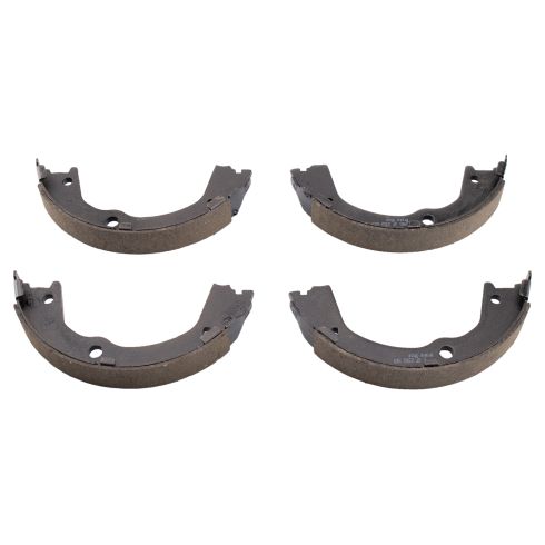 Hyundai Santa Fe Kia Sorento Rear Ceramic Brake Pad & Rotor Kit with Parking Shoes TRQ BKA28144