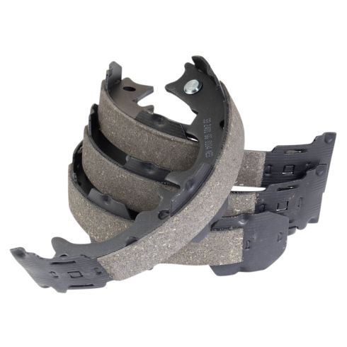 Toyota Highlander Rear Ceramic Premium G-Coated Brake Pad & Rotor Kit with Parking Shoes TRQ BKA28158