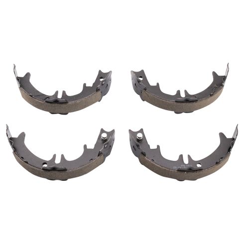 Toyota Highlander Rear Ceramic Premium G-Coated Brake Pad & Rotor Kit with Parking Shoes TRQ BKA28159