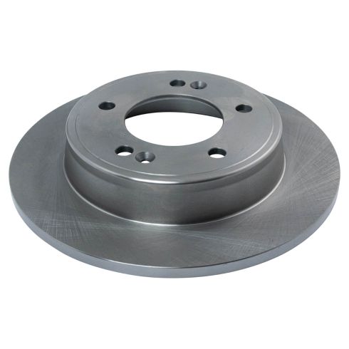Hyundai Kia Rear Ceramic Brake Pad & Rotor Kit with Parking Shoes TRQ BKA28240