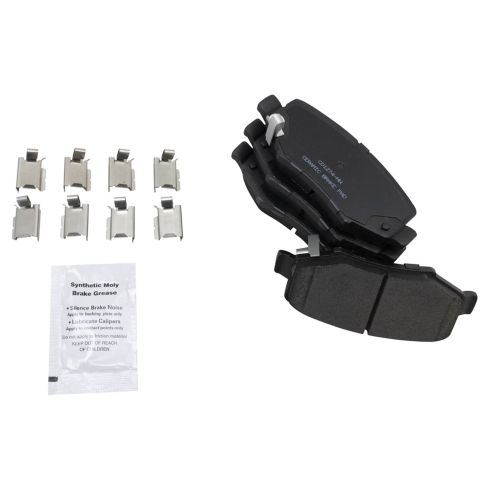 2007 Jeep Wrangler Rear Ceramic Premium G-Coated Brake Pad & Rotor Kit with Parking Shoes TRQ BKA28280