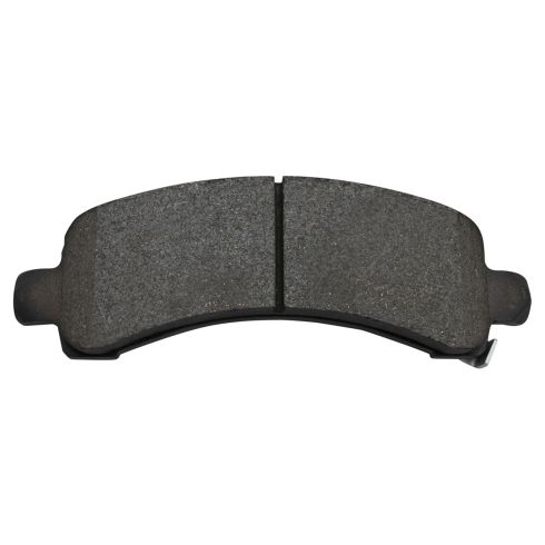Chevrolet GMC Rear Ceramic Brake Pad & Rotor Kit with Parking Shoes TRQ BKA28296