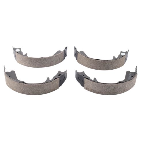 Subaru Impreza Legacy Rear Ceramic Brake Pad & Rotor Kit with Parking Shoes TRQ BKA28439