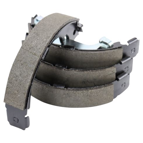 Hyundai Entourage Kia Sedona Rear Ceramic Brake Pad & Rotor Kit with Parking Shoes TRQ BKA28440