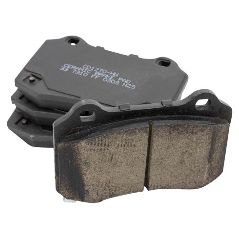 Cadillac STS Rear Ceramic Brake Pad & Rotor Kit with Parking Shoes TRQ BKA28455