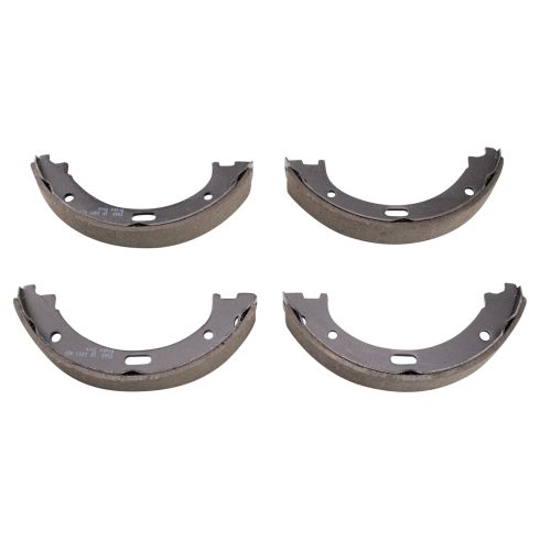 Nissan Infiniti Rear Ceramic Brake Pad & Rotor Kit with Parking Shoes TRQ BKA28487
